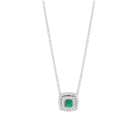 Collana Salvini Donna Bagliori colore in Oro bianco Smeraldo 0.20 Ct 20108456 - 20108456